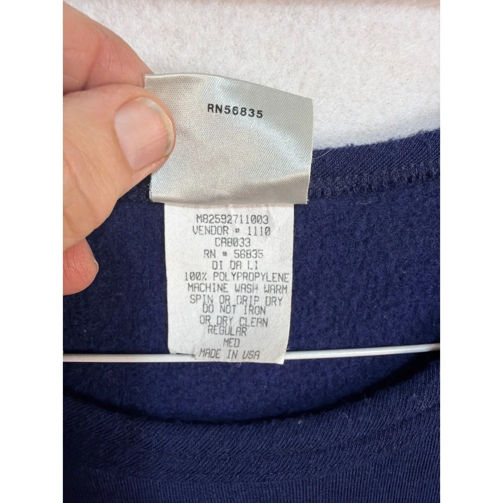 Vintage Cabelas Mens Medium Navy‎ Blue Polypropylene Thermal Base Layer Top USA
